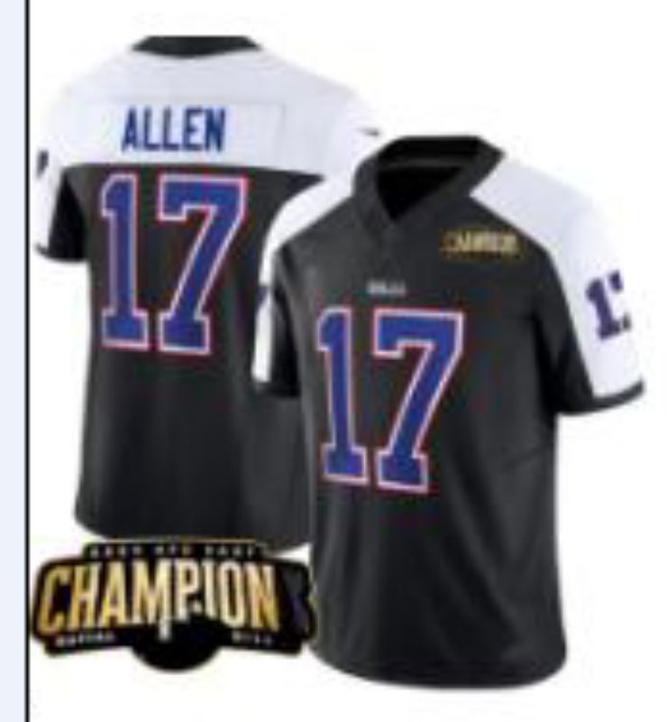 Men Buffalo Bills #17 Allen black Nike 2025 Limited NFL Jersey style 0034